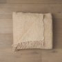 71455 - Kambal Light Beige Woven Cotton Throw Blanket