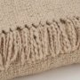71455 - Kambal Light Beige Woven Cotton Throw Blanket