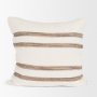 71458 - Maryn 22x22 Square Cream w/ Brown Stripes Decorative Pillow Cover