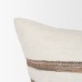 71458 - Maryn 22x22 Square Cream w/ Brown Stripes Decorative Pillow Cover