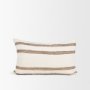 71460 - Maryn 13x21 Lumbar Cream w/ Brown Stripes Decorative Pillow Cover