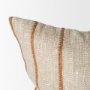 71461 - Merrick 22x22 Square Natural Beige w/ Orange Stripes Decorative Pillow