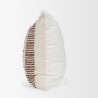 71463 - Levon 22x22 Plush Cream w/ Orange Dashed Stripes Decorative Pillow Cover