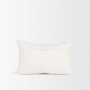 71464 - Levon 13x21 Lumbar Plush Cream w/ Orange Dashed Stripes Decorative Pillow Cover