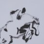 16153 - Fluid Gallop by Santhosh ch Hand-Embellished Framed Artwork Matted under Glass