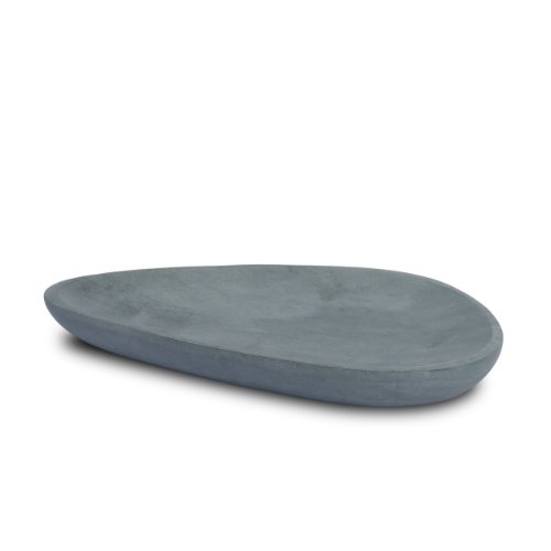 71488 - Tria Rounded Triangular Grey Marble Decorative Tray