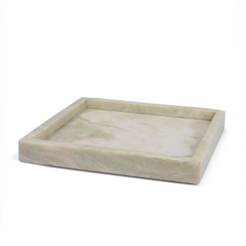 71486 - Stratus Gray Marble Square Decorative Tray