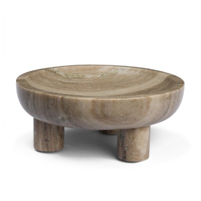 71482 - Vasca Gray Marble Decorative Pedestal Bowl