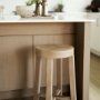 68210 - Brahma 26" Total Height White Washed Wood Stool