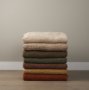 71454 - Kambal Dark Olive Green Woven Cotton Throw Blanket