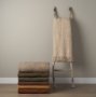 71455 - Kambal Light Beige Woven Cotton Throw Blanket