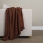 71456 - Kambal Mahogany Woven Cotton Throw Blanket