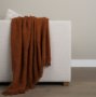 71457 - Kambal Copper Rust Woven Cotton Throw Blanket