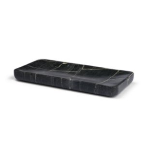 Tratto Rectangular Black Marble Tray
