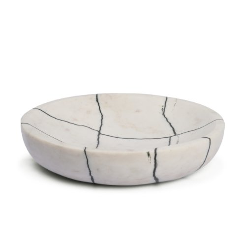 71483 - Sintessi Round White Marble Decorative Bowl
