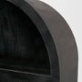 71309 - Suri Black Wood W/Glass Doors Arched Curio Cabinet
