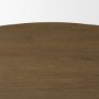 71342-AB - Lyonne 42" Round Medium Brown Oak Wood Pedestal Dining Table