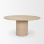 71356-AB - Sorrano 59" Botticino Marble Round w/ Fluted Base Dining Table