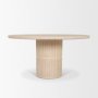 71356-AB - Sorrano 59" Botticino Marble Round w/ Fluted Base Dining Table