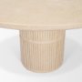 71356-AB - Sorrano 59" Botticino Marble Round w/ Fluted Base Dining Table