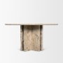 71357-ABC - Rivaro Solid Beige Marble Round Dining Table