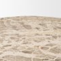 71357-ABC - Rivaro Solid Beige Marble Round Dining Table