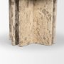71357-ABC - Rivaro Solid Beige Marble Round Dining Table