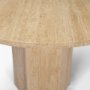 71360-AB - Torreno 42" Travertine Round Top Hexagon Pedestal Dining Table