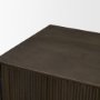 71339 - Cinder Distressed Dark Brown Wood Reeded 2-Door Closed Accent Cabinet
