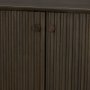 71339 - Cinder Distressed Dark Brown Wood Reeded 2-Door Closed Accent Cabinet