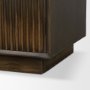 71339 - Cinder Distressed Dark Brown Wood Reeded 2-Door Closed Accent Cabinet