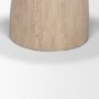 71353-AB - Allyson 42" Light Wood Base w/ Travertine Top Dining Table