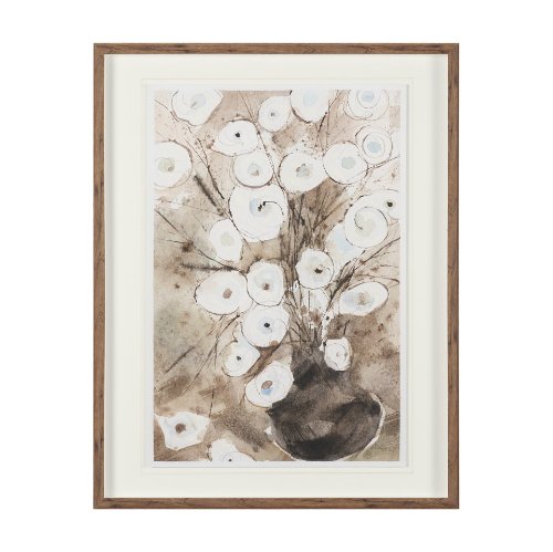 16168 - Butterfly Ranunculus II by Mercana Studio Hand-Embellished Framed Artwork Matted under Glass