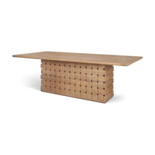 Trellyn 94"L x 44"W Rectangular Dining Table | Modern | Light Brown Wood | Seats 8