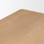 71291-AB - Trellyn 94" Light Brown Solid Wood Carved Woven Base Rectangular Dining Table