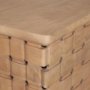 71291-AB - Trellyn 94" Light Brown Solid Wood Carved Woven Base Rectangular Dining Table