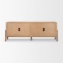 71293 - Trellyn Light Brown Solid Wood 4-Door Sideboard with Carved Woven Doors