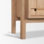 71293 - Trellyn Light Brown Solid Wood 4-Door Sideboard with Carved Woven Doors