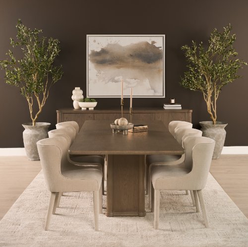 71324-AB - Alden 84" Rectangular Medium Brown Wood Dining Table