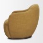 71500-AB - Hudson Mustard Fabric Upholstered Swivel Chair