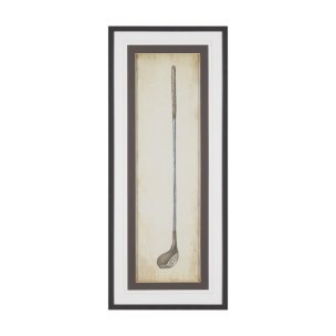 Vintage Golf Club I by Mercana Studio Hand-Embellished Textured Framed Artwork Matted under Glass