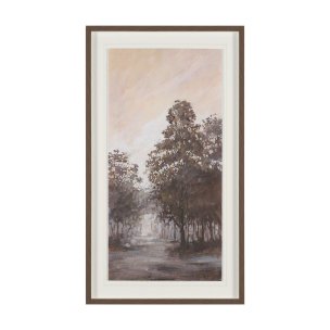 Peaceful Forest I by Mercana Studio Hand-Embellished Textured Framed Artwork Matted under Glass