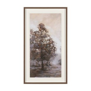 Peaceful Forest II by Mercana Studio Hand-Embellished Textured Framed Artwork Matted under Glass