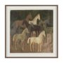 16255 - Horse Herd by Mercana Studio Hand-Embellished Textured Framed Artwork Matted under Glass