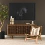 71151 - Akira Large Textured Beige Metal Pillar Candle Holder