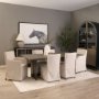 71347 - Sloan 80" Light Brown Wood W/Black Metal Frame Sideboard