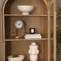 71380 - Hawthorne Solid Oak Wood w/ Glass Curio Cabinet