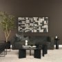 71352-AB - Rumer Black Wood w/ Black Marble Coffee Table