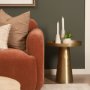 70616 - Roland Satin Brass Cast Aluminum Metal Accent Table