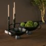70724 - Radka Large Matte Black Metal Decorative Bowl